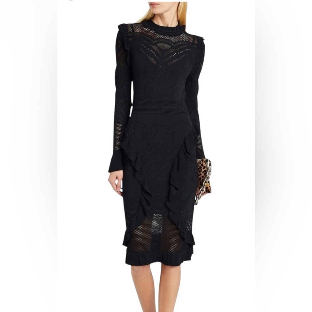 Alexis Sivan Black knit Dress Sz M